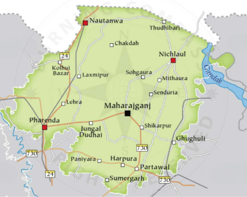 Maharajganj District Map