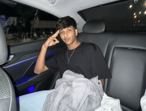 A person safely in a car